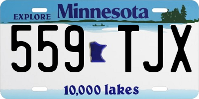 MN license plate 559TJX