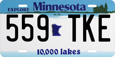 MN license plate 559TKE