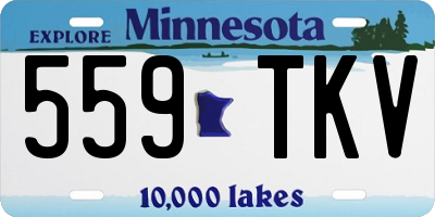 MN license plate 559TKV