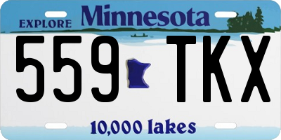 MN license plate 559TKX