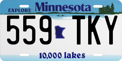 MN license plate 559TKY