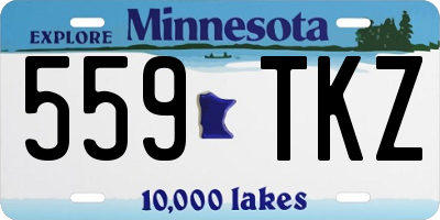 MN license plate 559TKZ