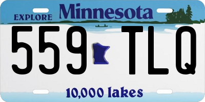 MN license plate 559TLQ