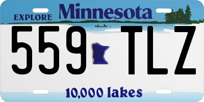 MN license plate 559TLZ