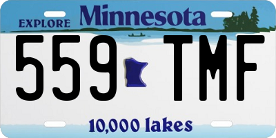 MN license plate 559TMF
