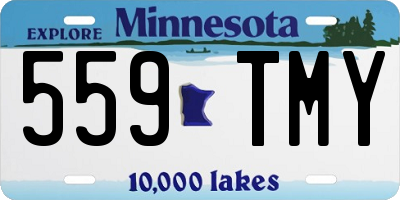 MN license plate 559TMY