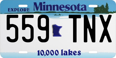 MN license plate 559TNX