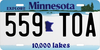 MN license plate 559TOA