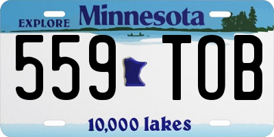 MN license plate 559TOB