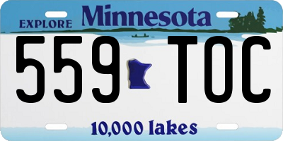 MN license plate 559TOC