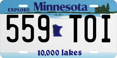 MN license plate 559TOI