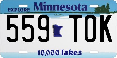 MN license plate 559TOK