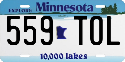 MN license plate 559TOL