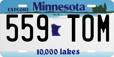 MN license plate 559TOM