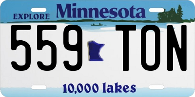 MN license plate 559TON