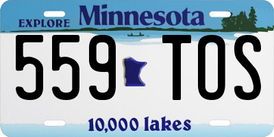MN license plate 559TOS