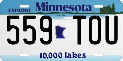 MN license plate 559TOU