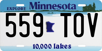 MN license plate 559TOV