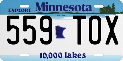 MN license plate 559TOX