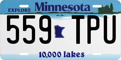 MN license plate 559TPU