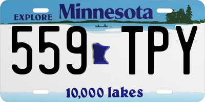 MN license plate 559TPY