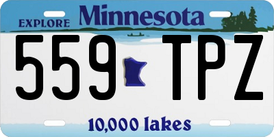 MN license plate 559TPZ