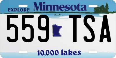 MN license plate 559TSA