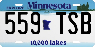 MN license plate 559TSB