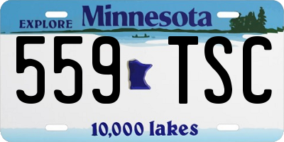 MN license plate 559TSC