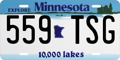 MN license plate 559TSG