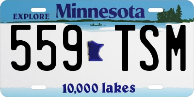 MN license plate 559TSM