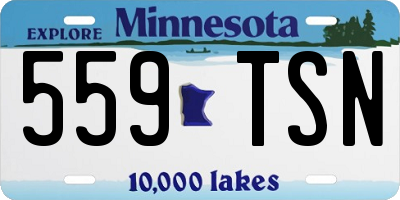 MN license plate 559TSN