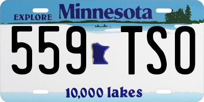 MN license plate 559TSO