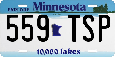 MN license plate 559TSP