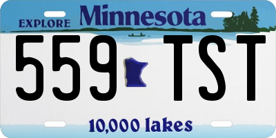 MN license plate 559TST