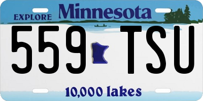 MN license plate 559TSU