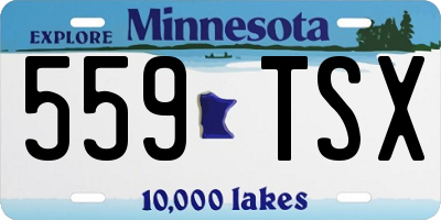 MN license plate 559TSX