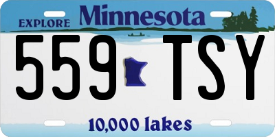 MN license plate 559TSY