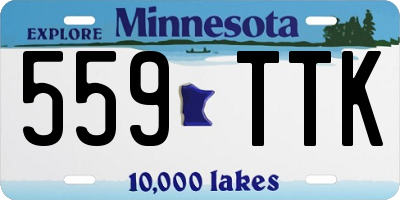 MN license plate 559TTK