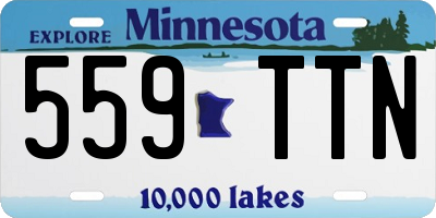 MN license plate 559TTN