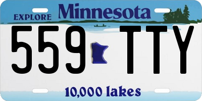 MN license plate 559TTY