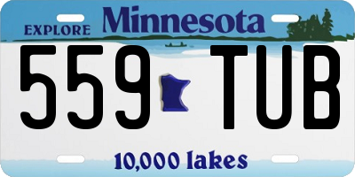 MN license plate 559TUB