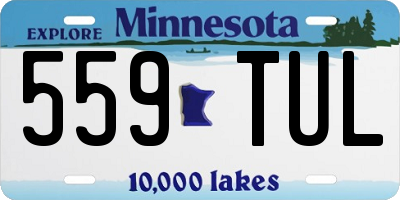 MN license plate 559TUL