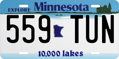 MN license plate 559TUN