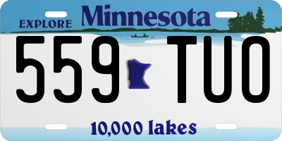 MN license plate 559TUO