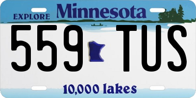 MN license plate 559TUS