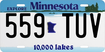 MN license plate 559TUV