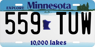 MN license plate 559TUW