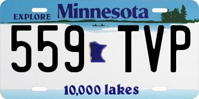 MN license plate 559TVP