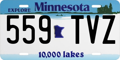 MN license plate 559TVZ